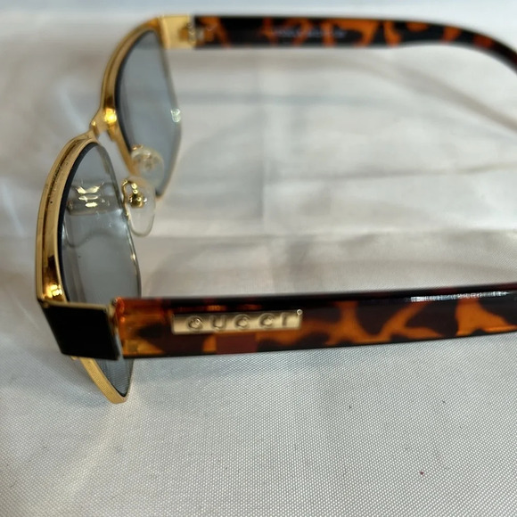 Gucci 1733 CLX Men Eyeglasses Frames. RXABLE.  Pre-Owned. Gold/Tortoise - Picture 4 of 13